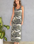 CAMO MAXI DRESS