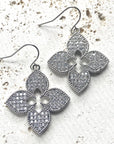 Quatrefoil clover designer style jewelry boutique trendy : Silver