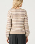 DEX NEUTRAL SEQUIN STRIPE SWEATER