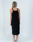 BLACK URBAN RIB TANK DRESS