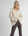 SADIE & SAGE V-NECK SWEATER