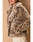 Wanderroot Faux Fur Jacket: TAUPE BROWN