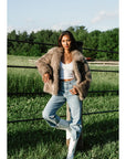 TWO TONE FUR JACKET