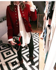Military Button Front Jacket with Stand Collar: Gray / 95%cotton+5%Spandex / M