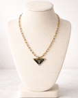 WINIFRED DESIGN REPURPOSED GOLD PRADA NECKLACE