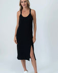 BLACK URBAN RIB TANK DRESS