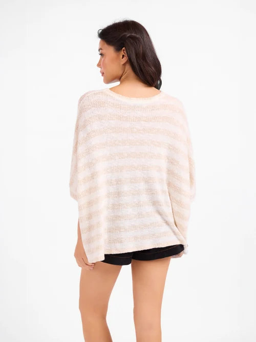 BILLIE STRIPE BRUSHED DOLMAN TOP