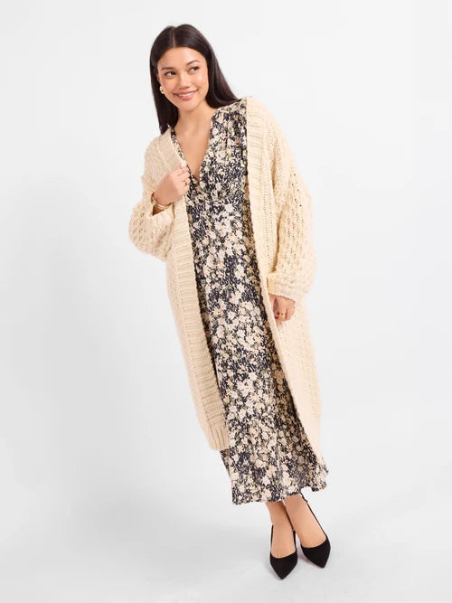 IGGY HAND KNIT CHUNKY LONG CARDIGAN