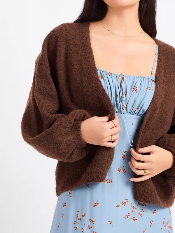 BROWN MARLEY DOLMAN SLV CARDIGAN