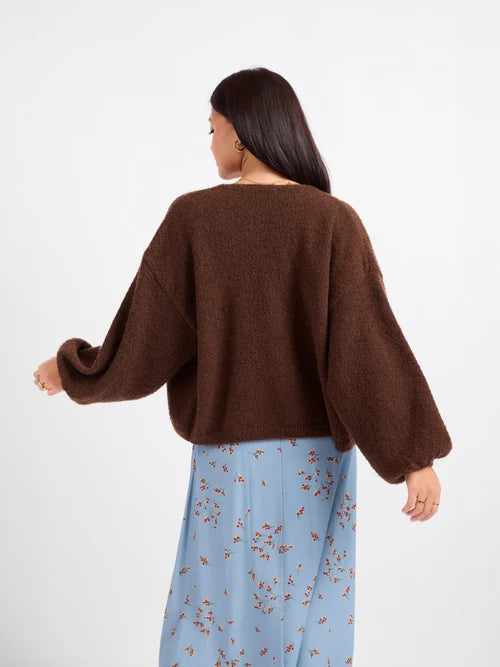 BROWN MARLEY DOLMAN SLV CARDIGAN