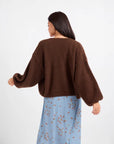 BROWN MARLEY DOLMAN SLV CARDIGAN