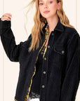 LAMIEL OVERSIZED BLACK CORDUROY JACKET