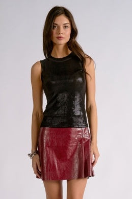 BLACK GLITTER TANK