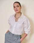 ESQUALO POPLIN BLOUSE W/OVERSIZED POCKET