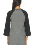 BOBI COLOR BLOCK 3/4 SLV RAGLAN TOP