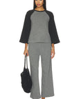 BOBI COLOR BLOCK 3/4 SLV RAGLAN TOP