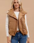 BROWN PUFFER VEST