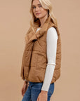 BROWN PUFFER VEST