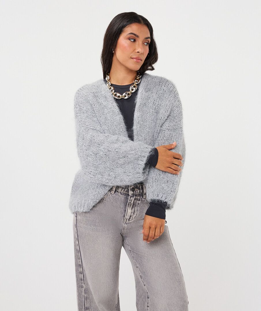 ESQUALO CARDIGAN W/BALLOON SLV