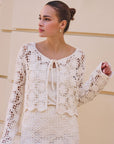 ESQUALO CROCHETED CARDIGAN