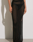 BLACK KNIT COVERUP SKIRT