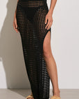 BLACK KNIT COVERUP SKIRT