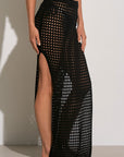 BLACK KNIT COVERUP SKIRT