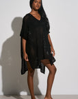BLK KNIT COVERUP