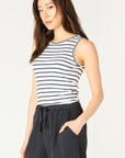 DEX BLK/WHITE STRIPE TANK