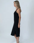 BLACK URBAN RIB TANK DRESS