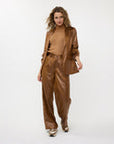 ESQUALO METALLIC CRINKLE BLAZER