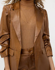 ESQUALO METALLIC CRINKLE BLAZER
