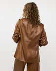 ESQUALO METALLIC CRINKLE BLAZER