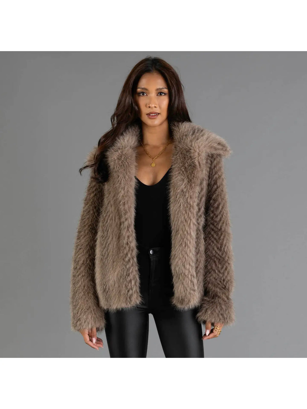 TWO TONE FUR JACKET