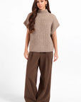 TAUPE GRANGER TURTLENECK SWEATER VEST