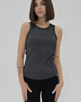 BLACK TANK W/SPARKLE DETAIL