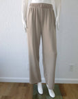 TAUPE ELASTIC WAIST MODAL PANT