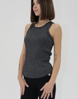 BLACK TANK W/SPARKLE DETAIL