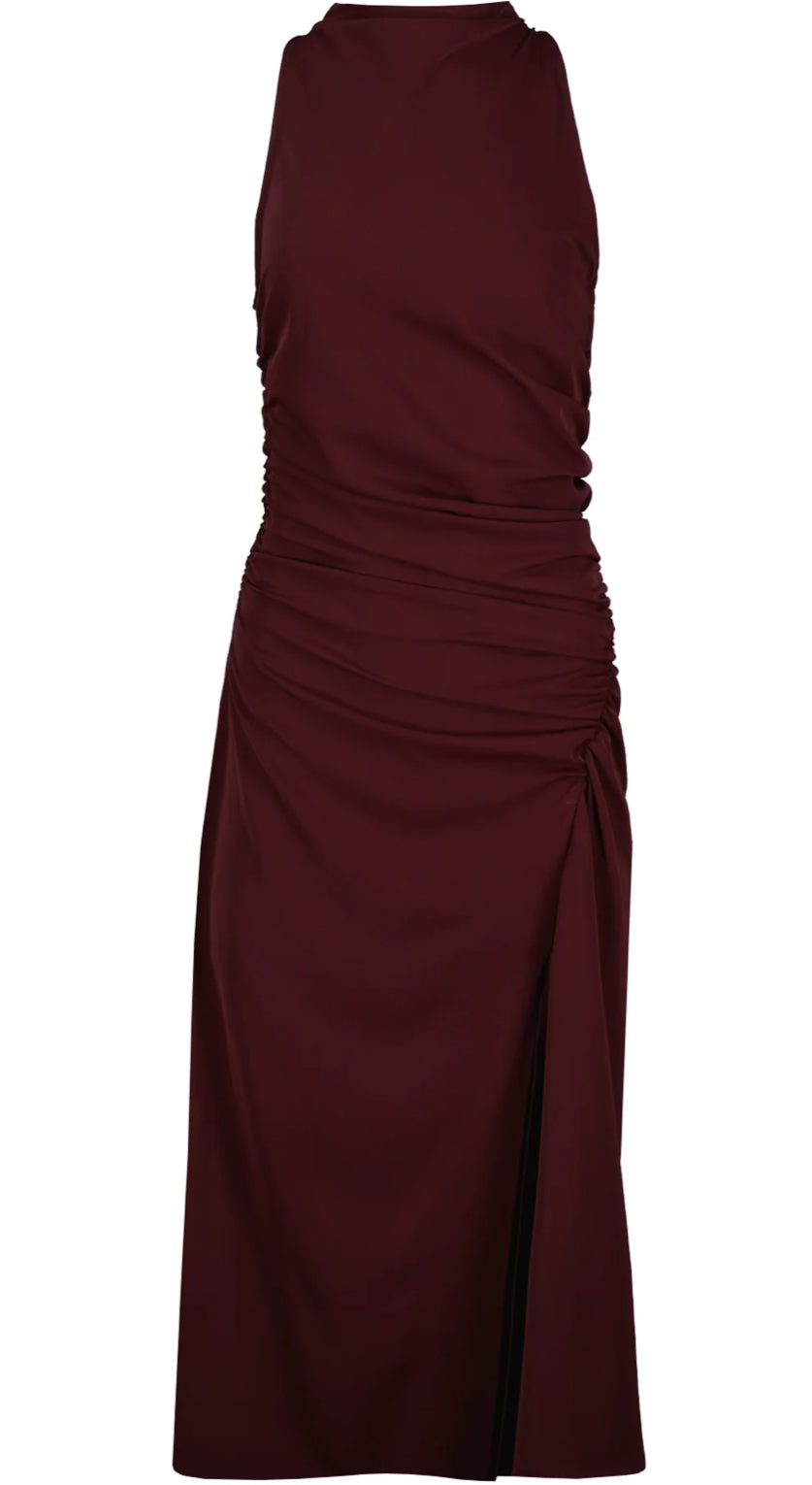 ELLE HALTER CRIMSON DRESS No Roots Boutique ELLE HALTER CRIMSON DRESS No Roots Boutique
