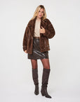 ESQUALO SHEARLING FAUX FUR JACKET