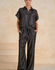 BLACK WASH JUMPER W/WIDELEGS