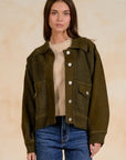 OLIVE MIXED MEDIA JACKET