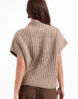 TAUPE GRANGER TURTLENECK SWEATER VEST