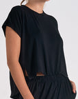 ELAN BLACK TSHIRT JUMPSUIT