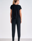 ELAN BLACK TSHIRT JUMPSUIT