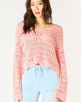 DEX PINK WASHED SWEATER