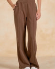 BROWN PULL ON PANTS