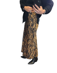 BLACK/BROWN ANIMAL PRINT SKIRT