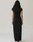 BLACK DRESS WITH SIDE TIE