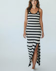 SCALLOP TRIM SWEATER DRESS